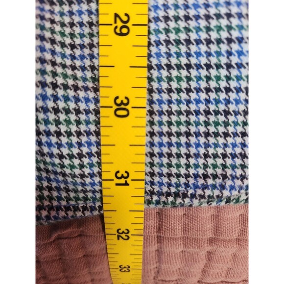 GUC LL Bean XL Long Sleeve Button Down Blue Black Green Houndstooth 298276 - Picture 6 of 6